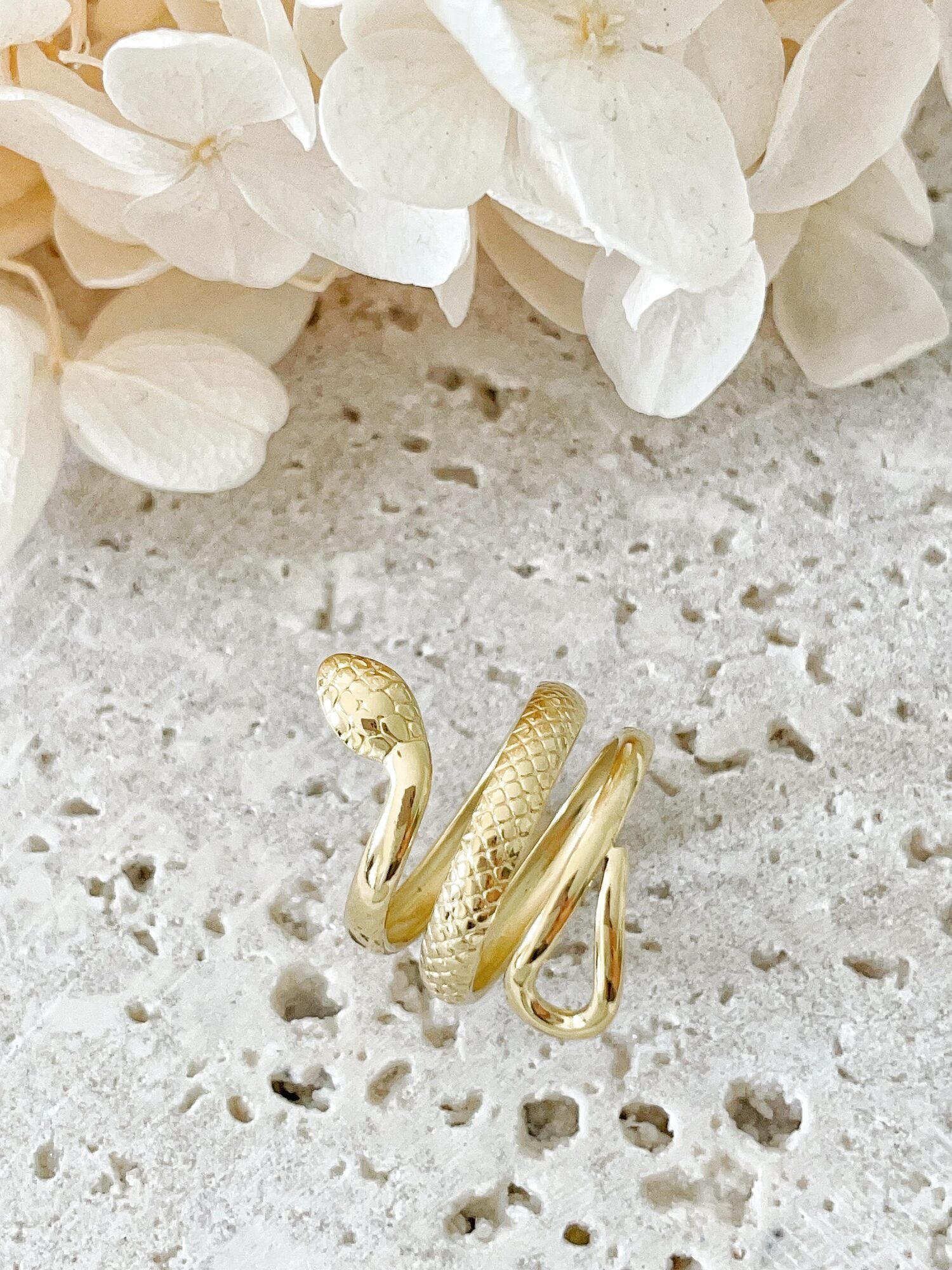 Waterproof Gold Snake Ring | 18k Gold Filled – Yen image 0
