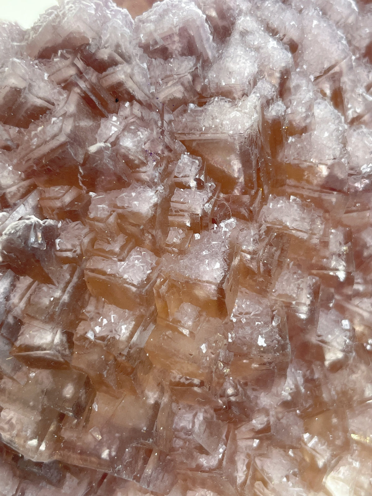 Mauve & Amber Stepped Fluorite – Minggang Mine, Henan, China
