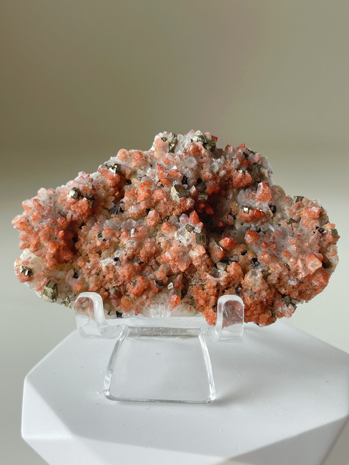 Strawberry Quartz with Pyrite - Jiangxi, China