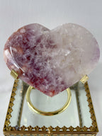 Flower Agate Purple Amethyst Heart