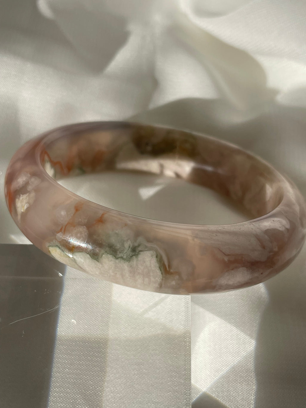 Flower Agate Bangle 1