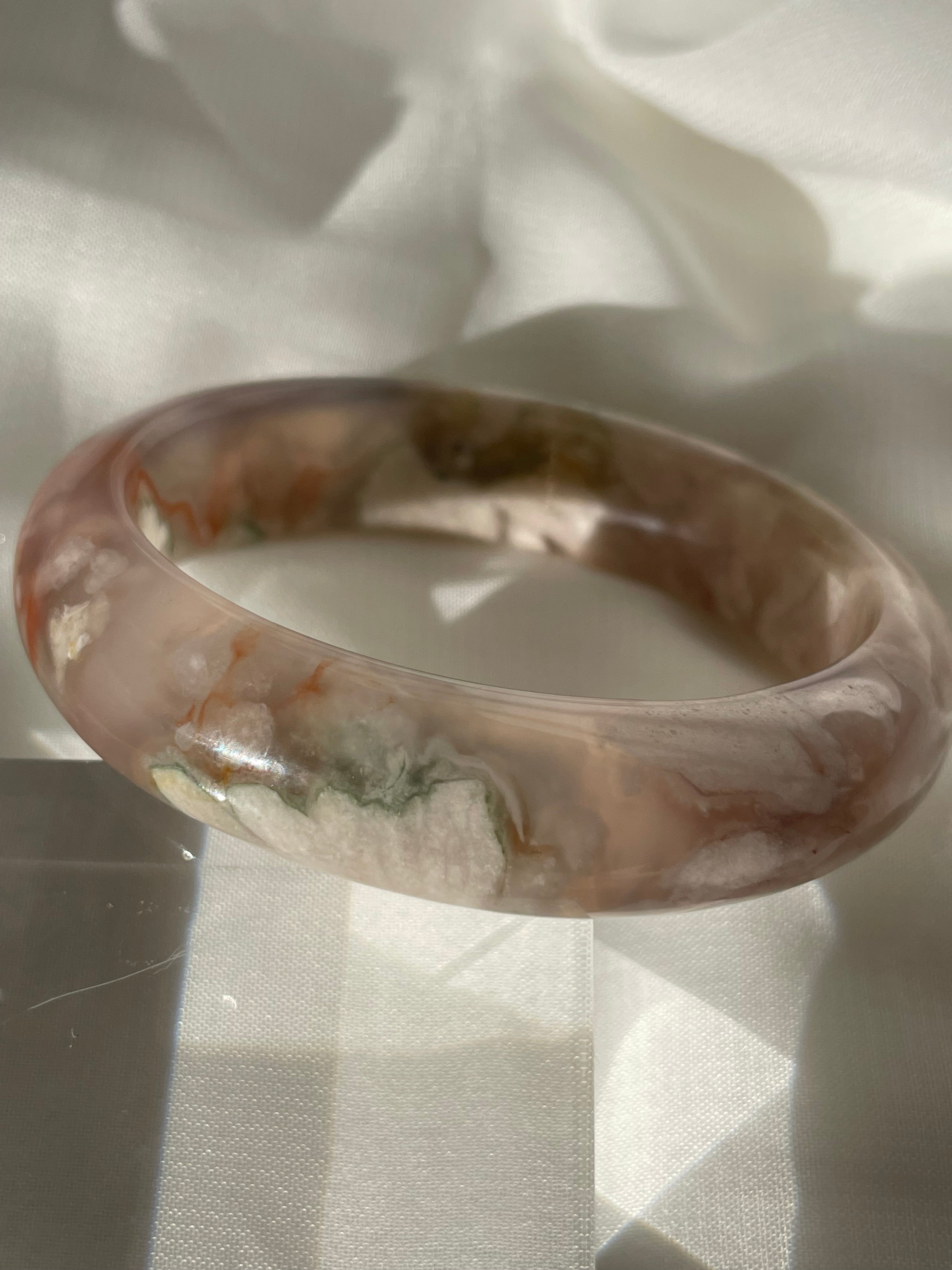 Flower Agate Bangle 1