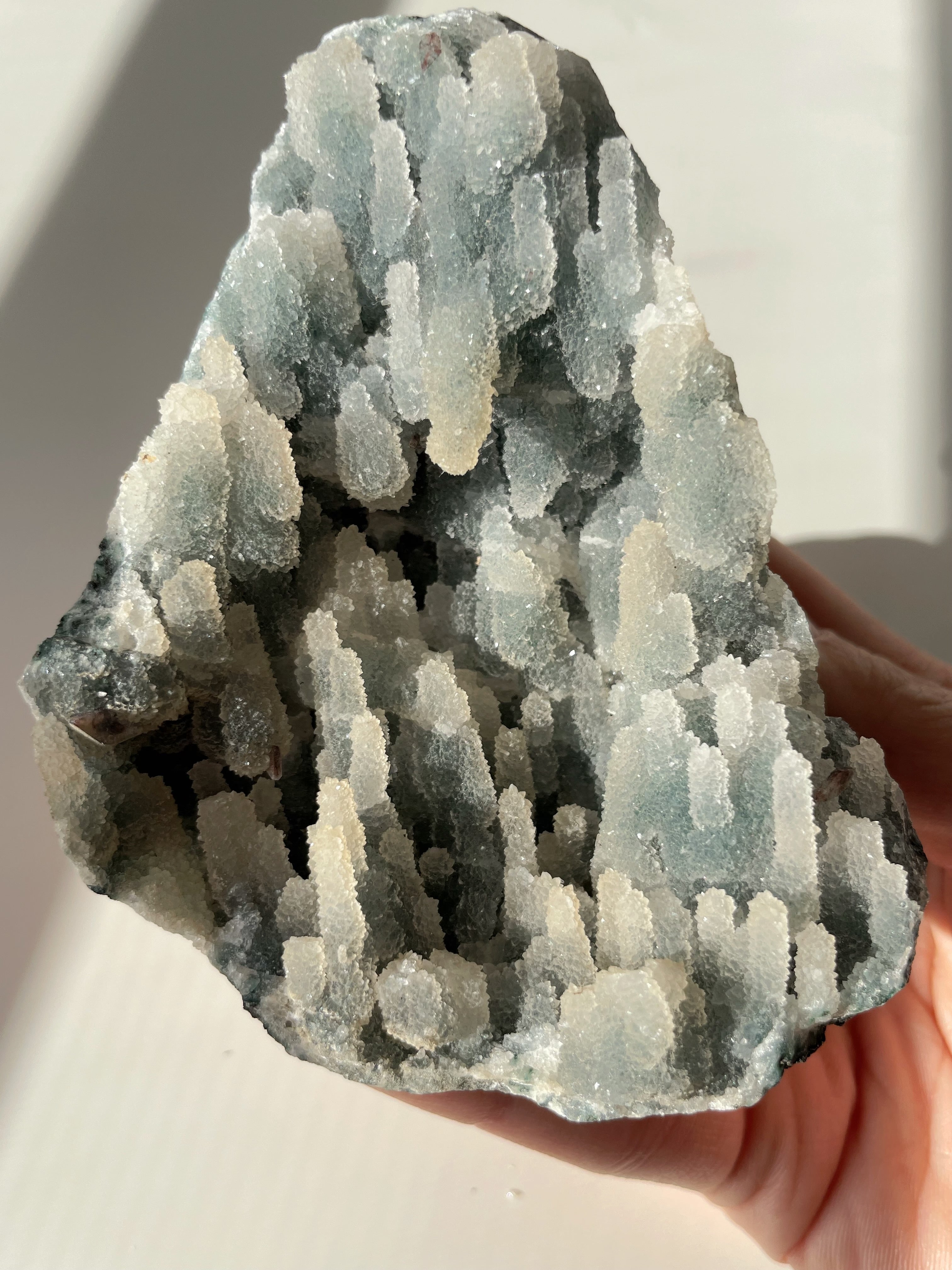 Blue Chalcedony Cluster 6 - Waterfall