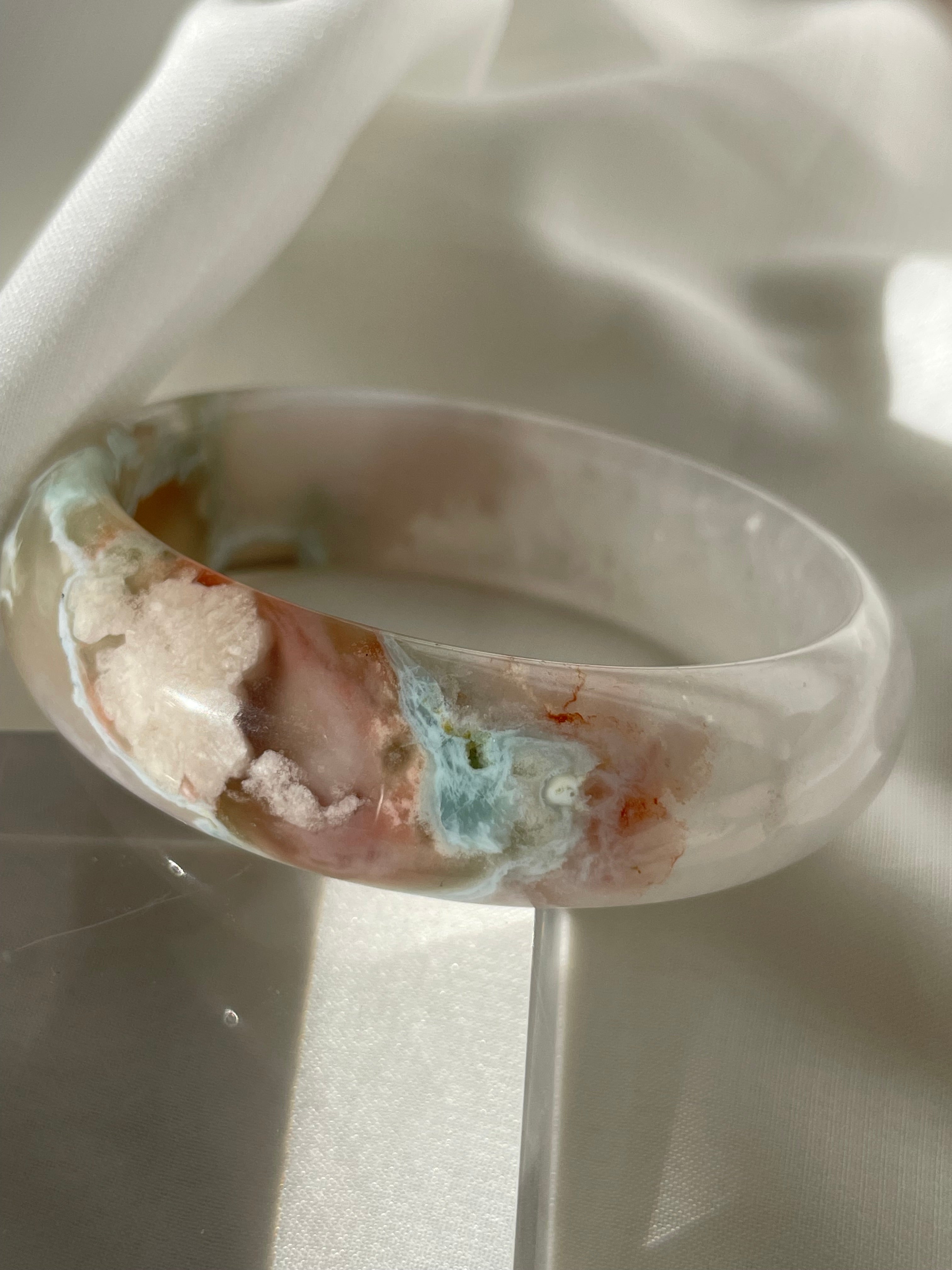Flower Agate Bangle 2