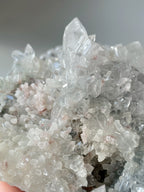 Apophyllite with Pink Calcite Cluster 2