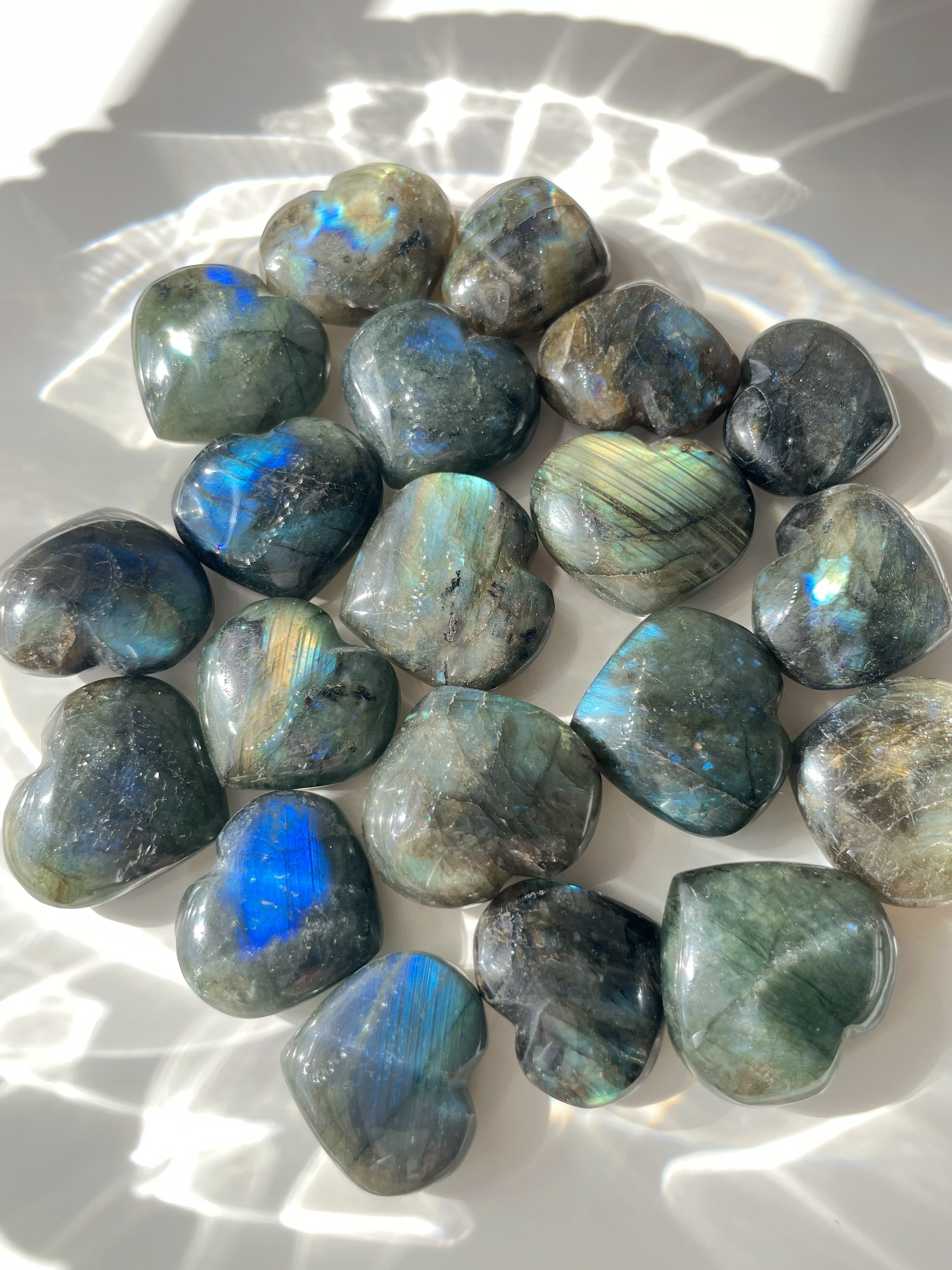 Labradorite Hearts - Intuitively Chosen