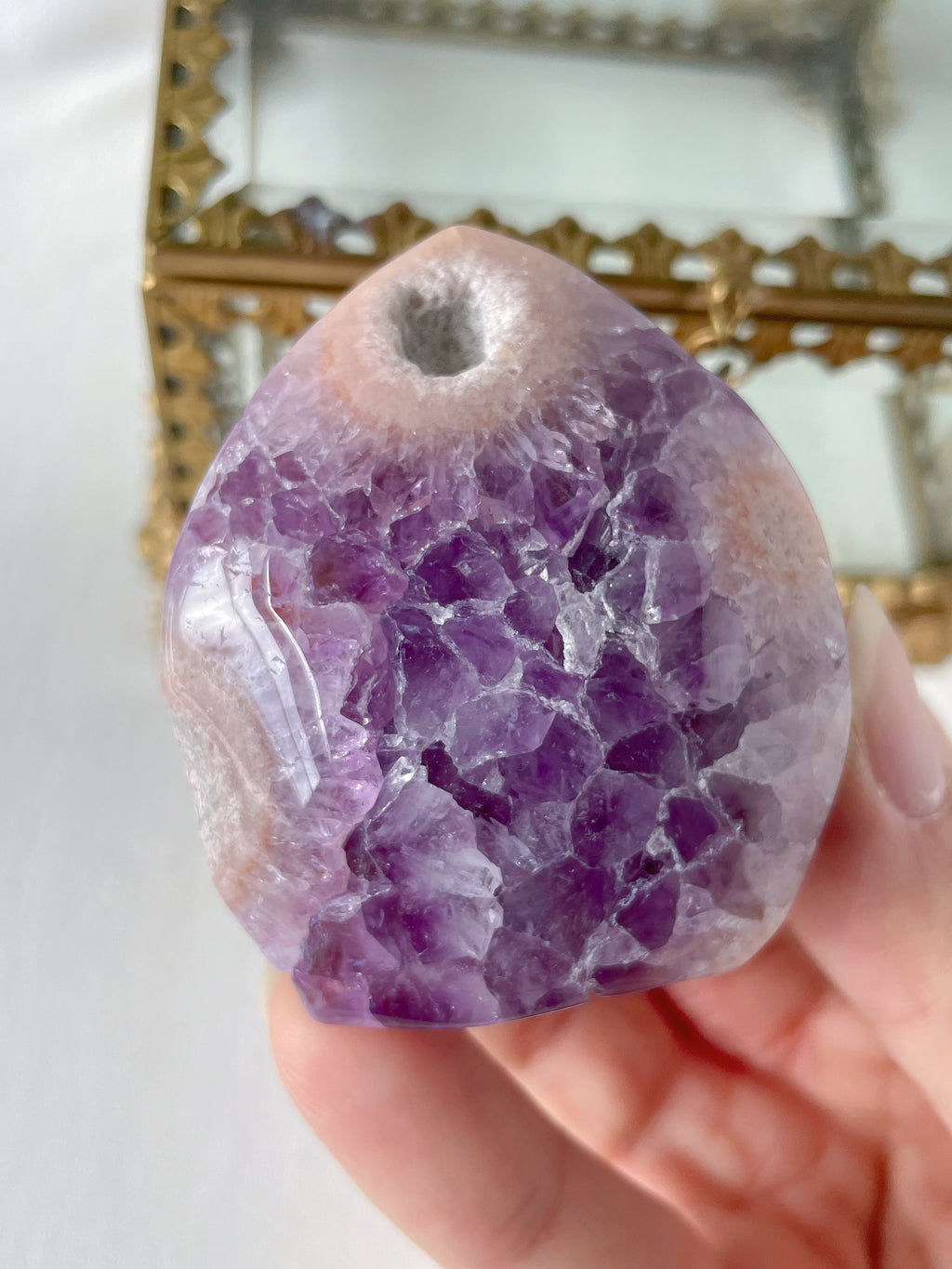Flower Agate Purple Amethyst Freeform 2