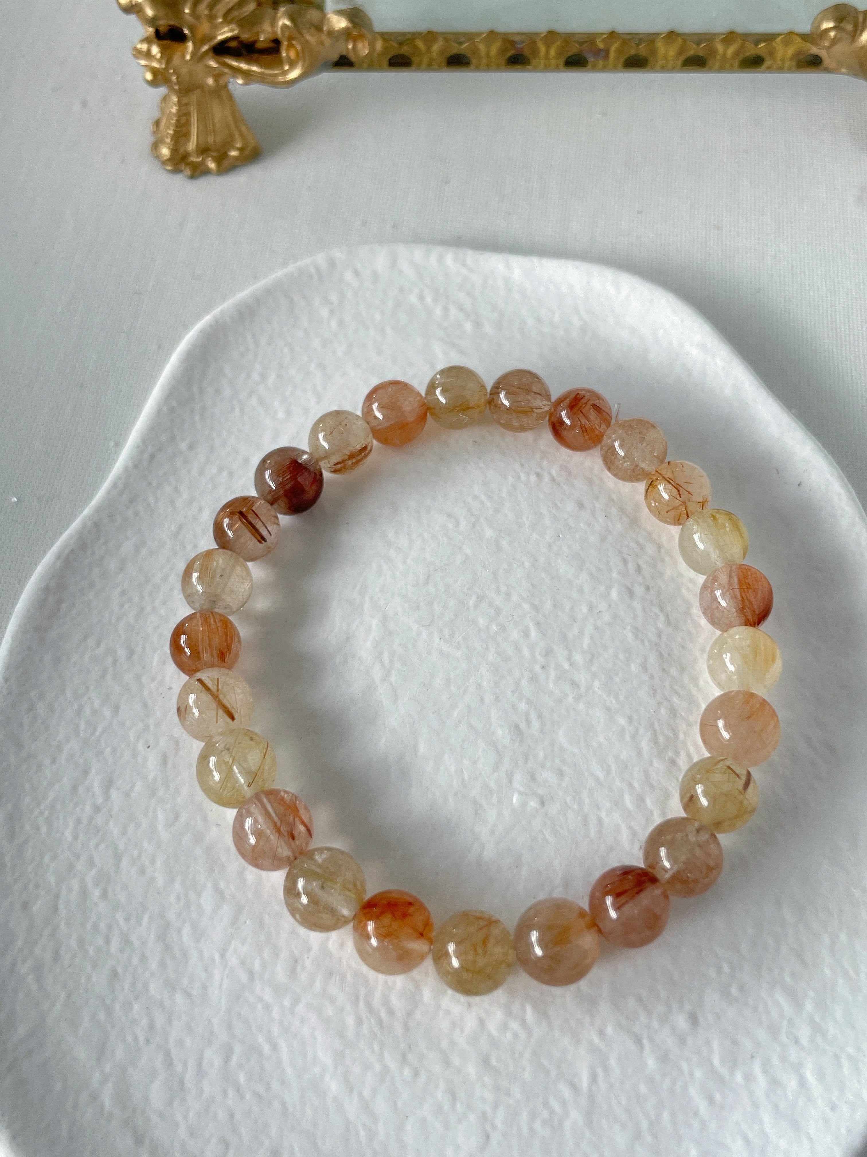 Rutilated Quartz Bracelet - 7.8mm