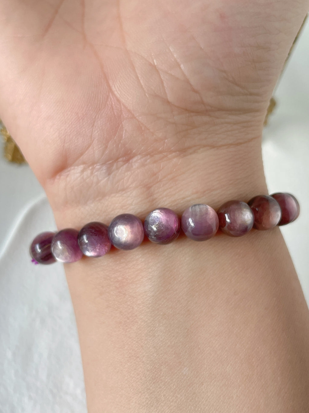 Purple Lepidolite Bracelet 3 - 8mm