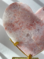 Pink Amethyst Heart on Stand 9