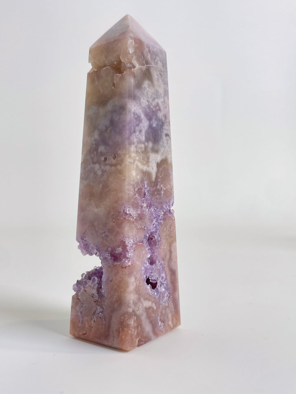 Druzy Purple Pink Amethyst Tower
