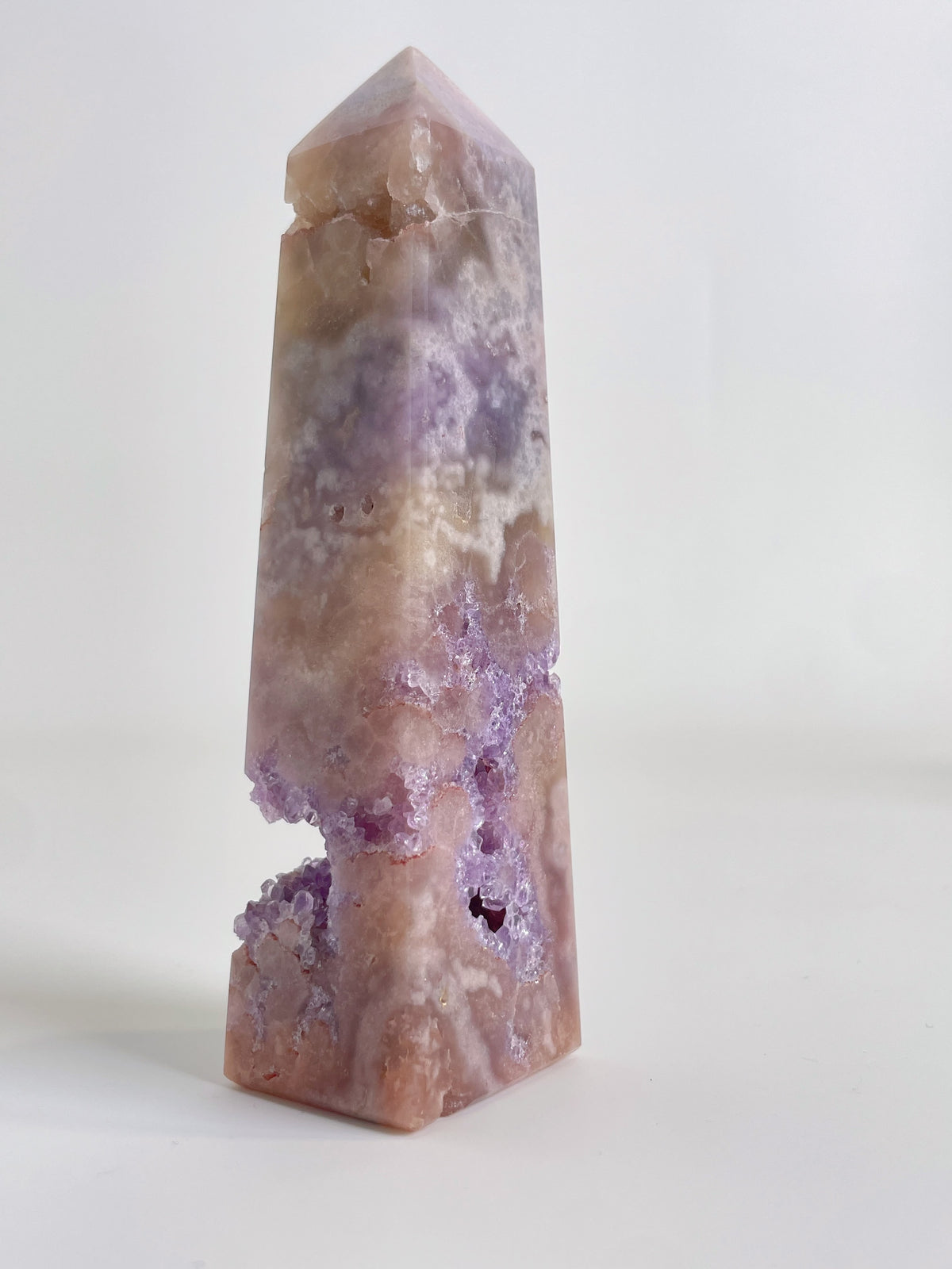 Druzy Purple Pink Amethyst Tower