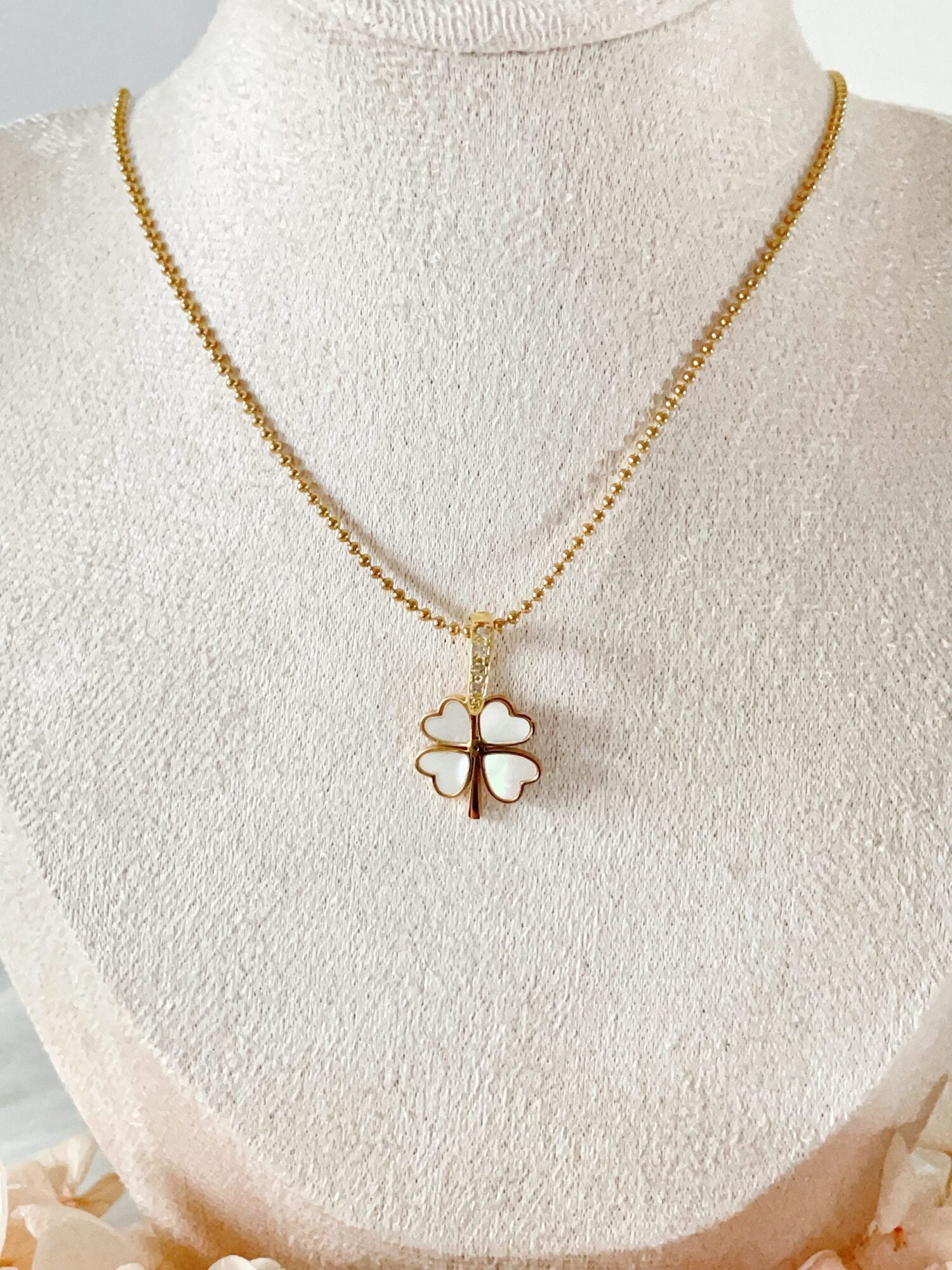 Waterproof Gold Clover Necklace | 18k Gold Filled – Zelia image 1
