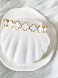 Waterproof Gold Clover Bangle | 18k Gold Filled – Orelia image 0