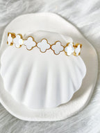 Waterproof Gold Clover Bangle | 18k Gold Filled – Orelia image 0
