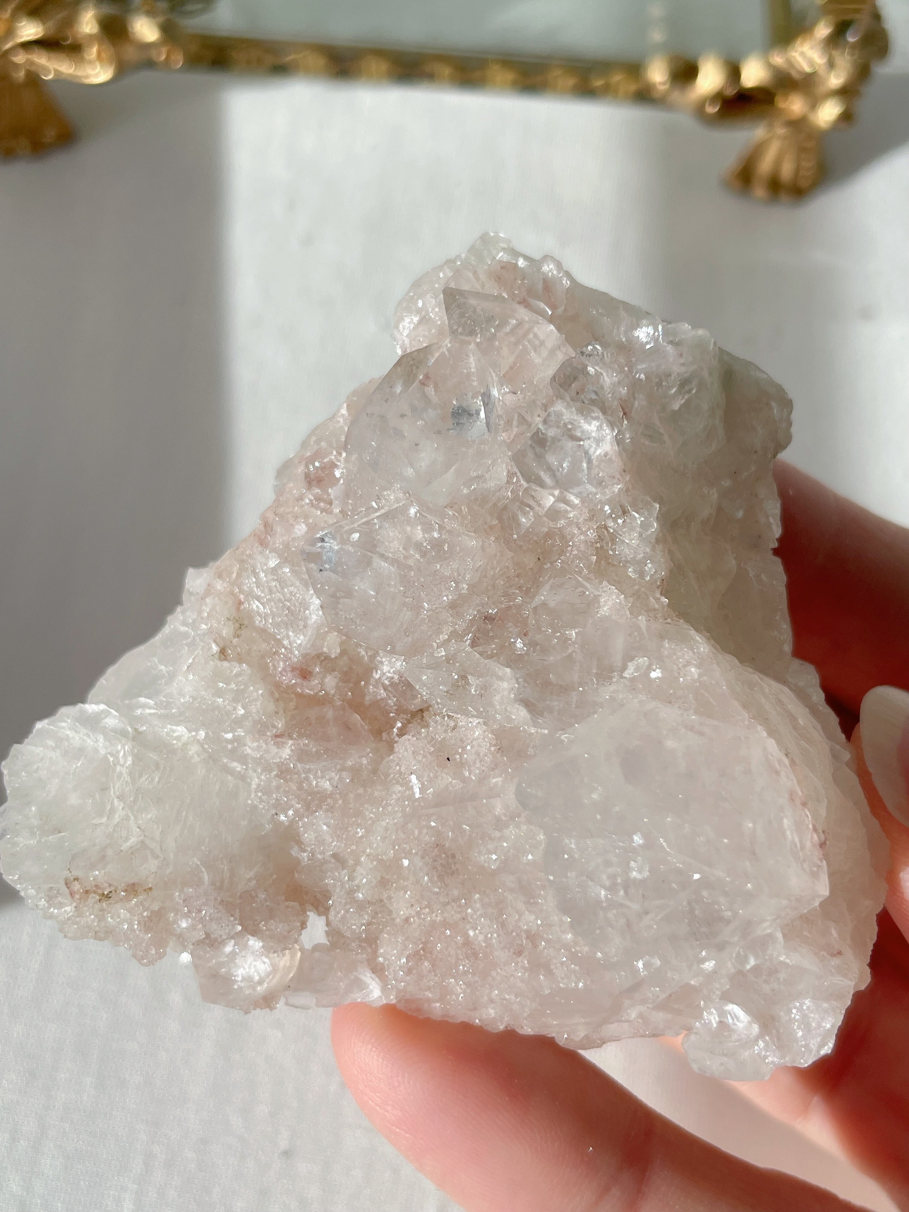 Apophyllite with Pink Calcite