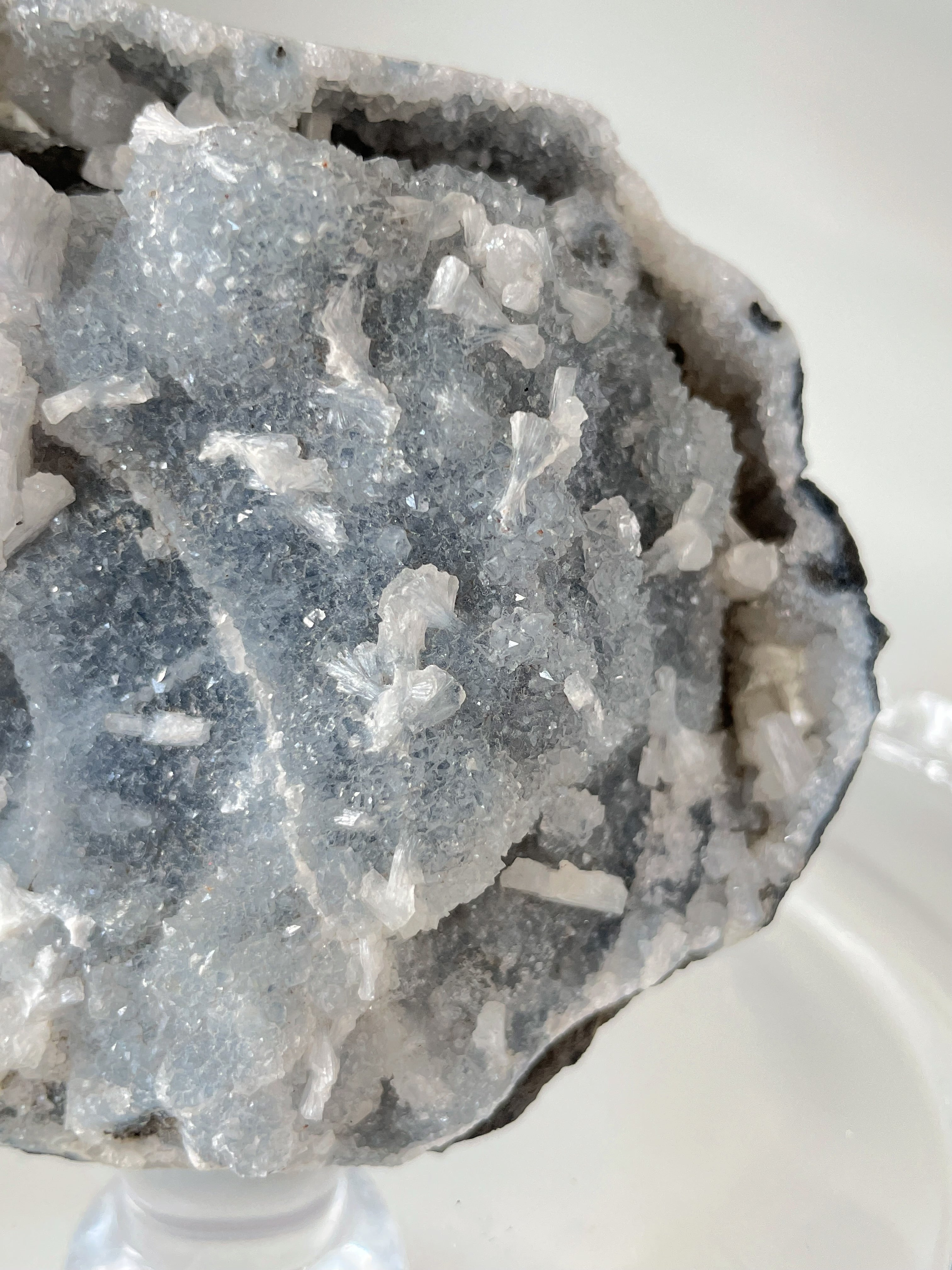 Blue Chalcedony Pink Stilbite Cluster 3