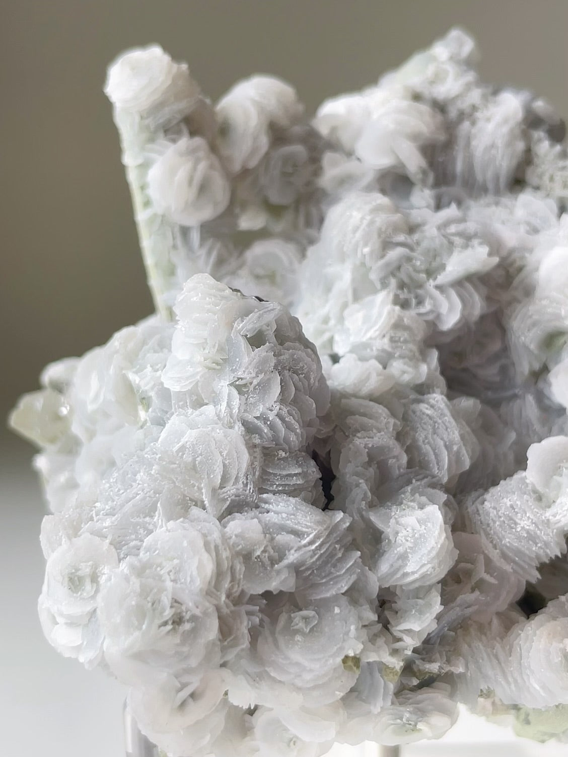Petal Calcite and Specular Hematite on Chlorite-included Quartz - Inner Mongolia, China