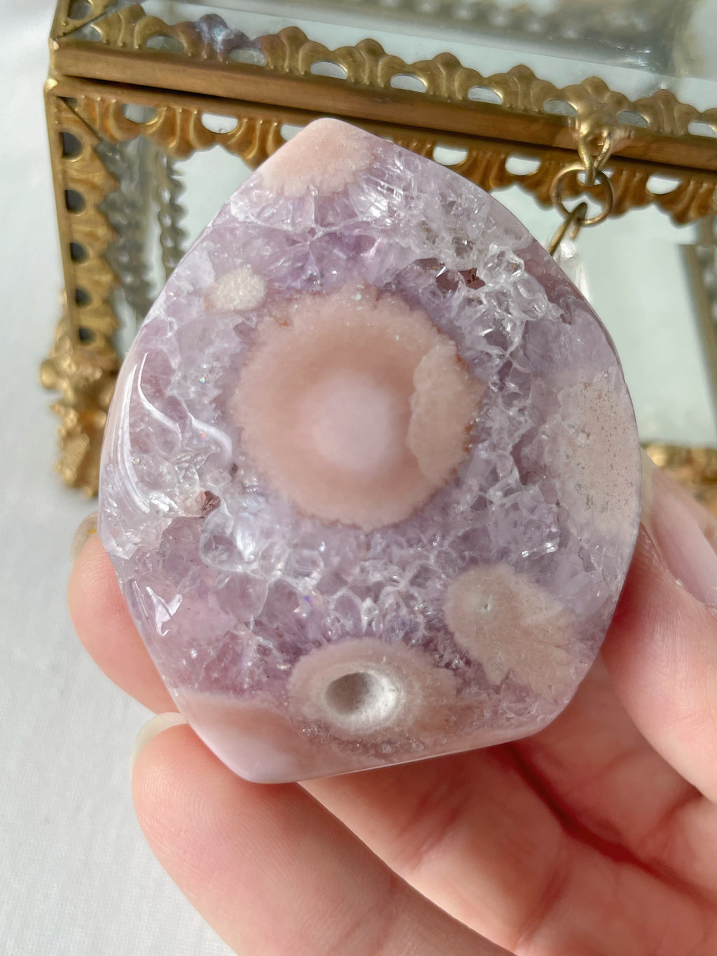 Flower Agate Purple Amethyst Freeform 3
