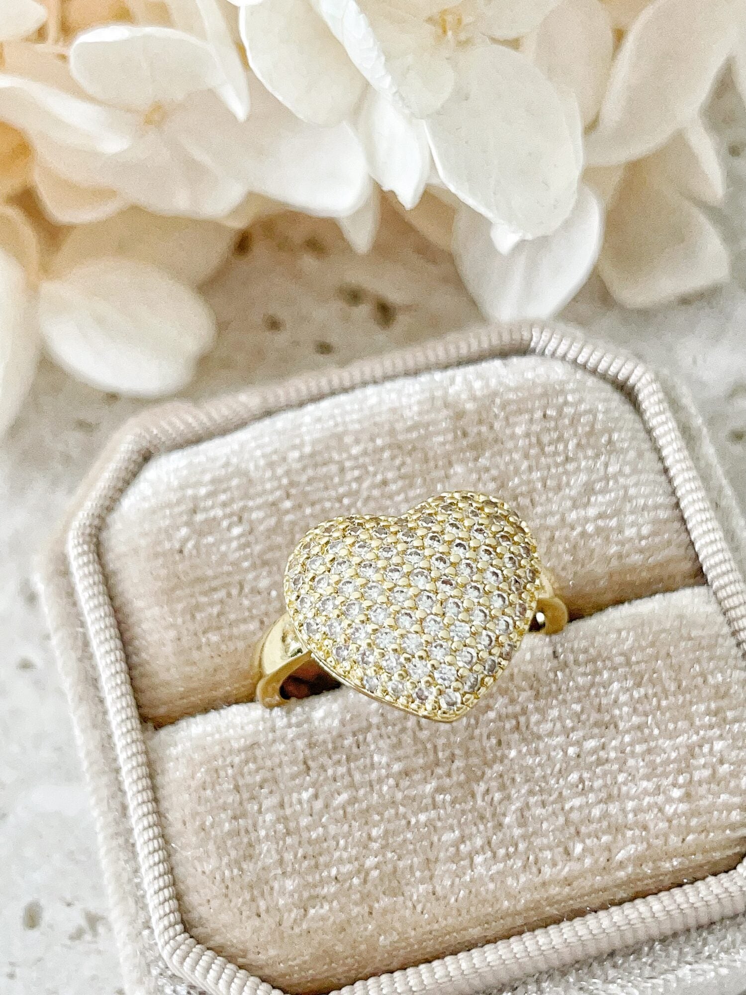 Waterproof Gold Heart Ring | 18k Gold Filled – Oris image 0