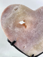 Pink Amethyst Heart on Stand 4