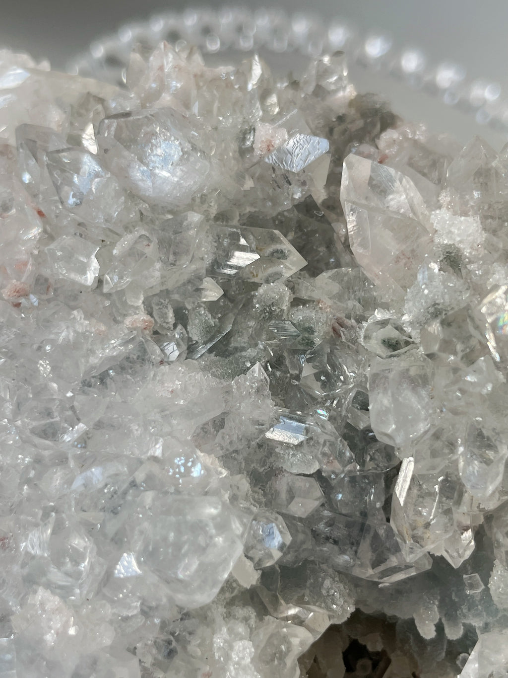 Apophyllite with Pink Calcite Cluster 2