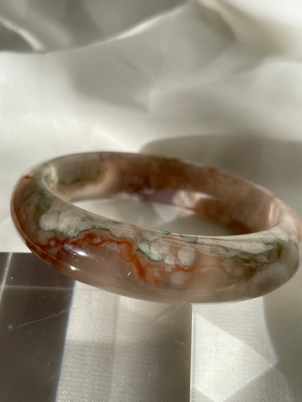 Flower Agate Bangle 1
