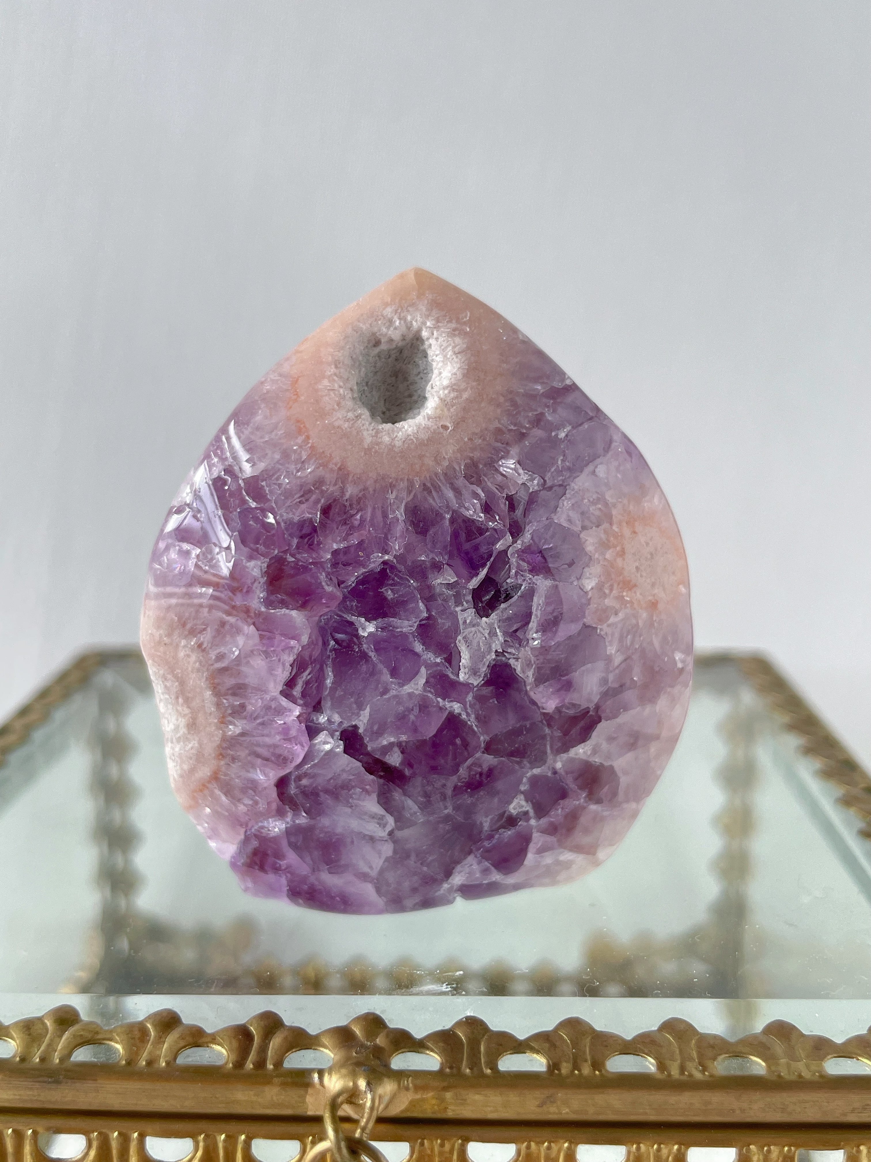 Flower Agate Purple Amethyst Freeform 2