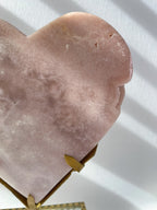 Pink Amethyst Heart on Stand 8