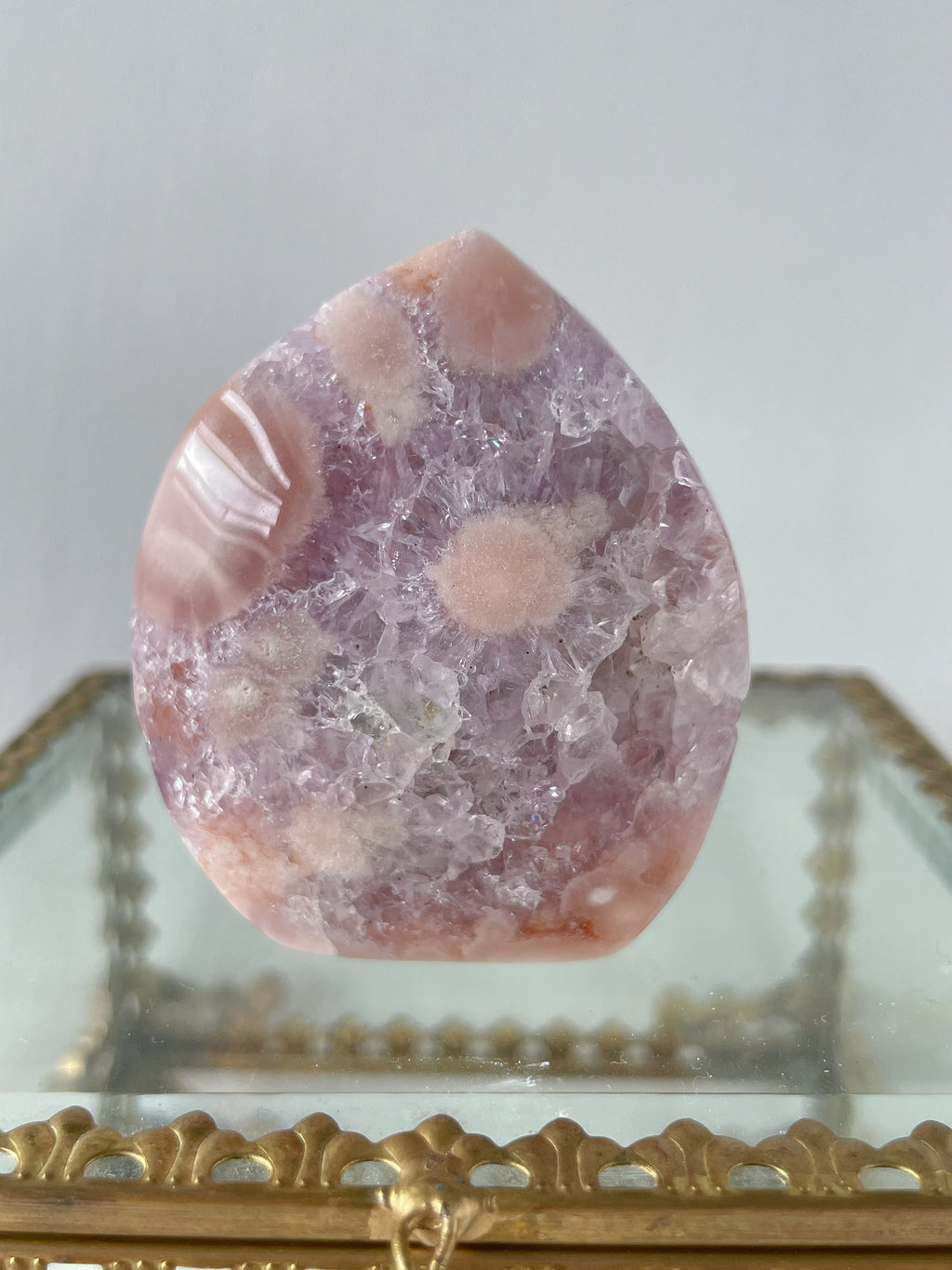 Flower Agate Purple Amethyst Freeform 3