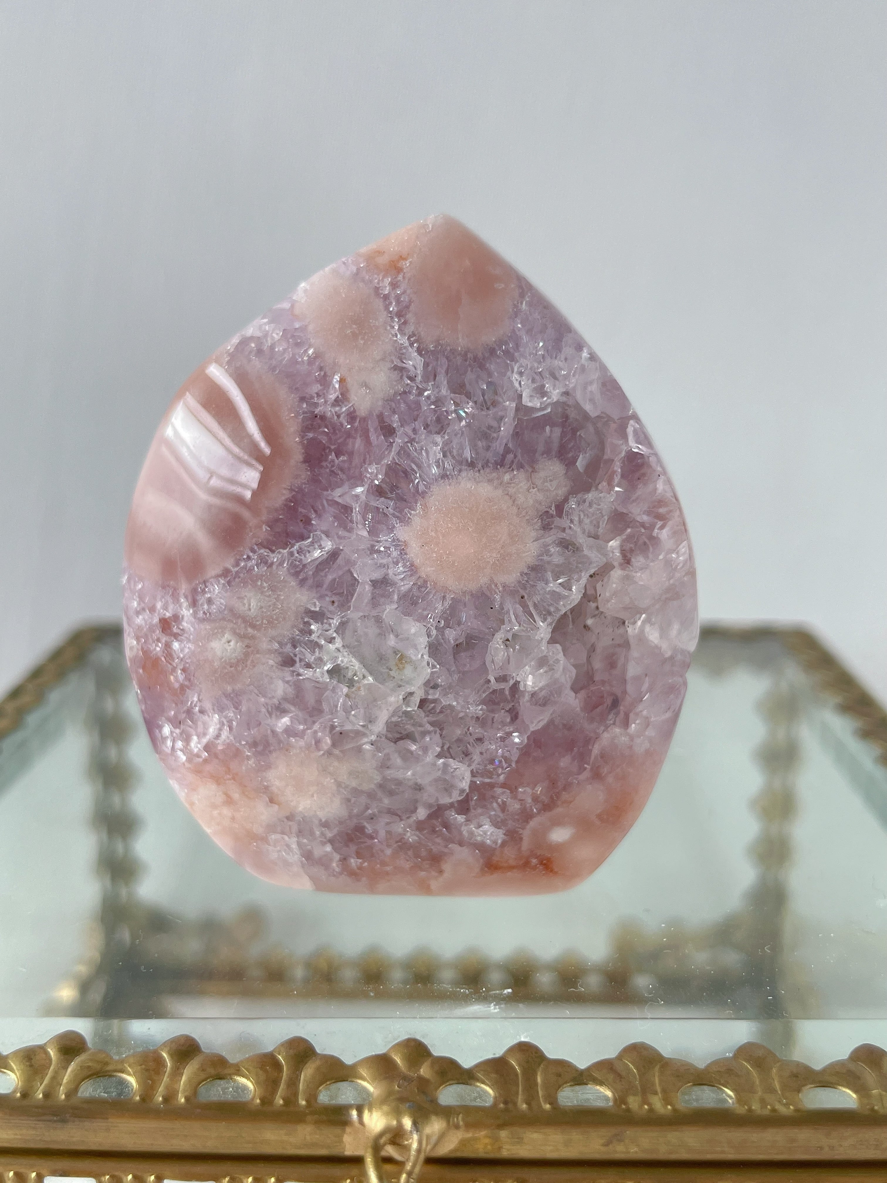 Flower Agate Purple Amethyst Freeform 3