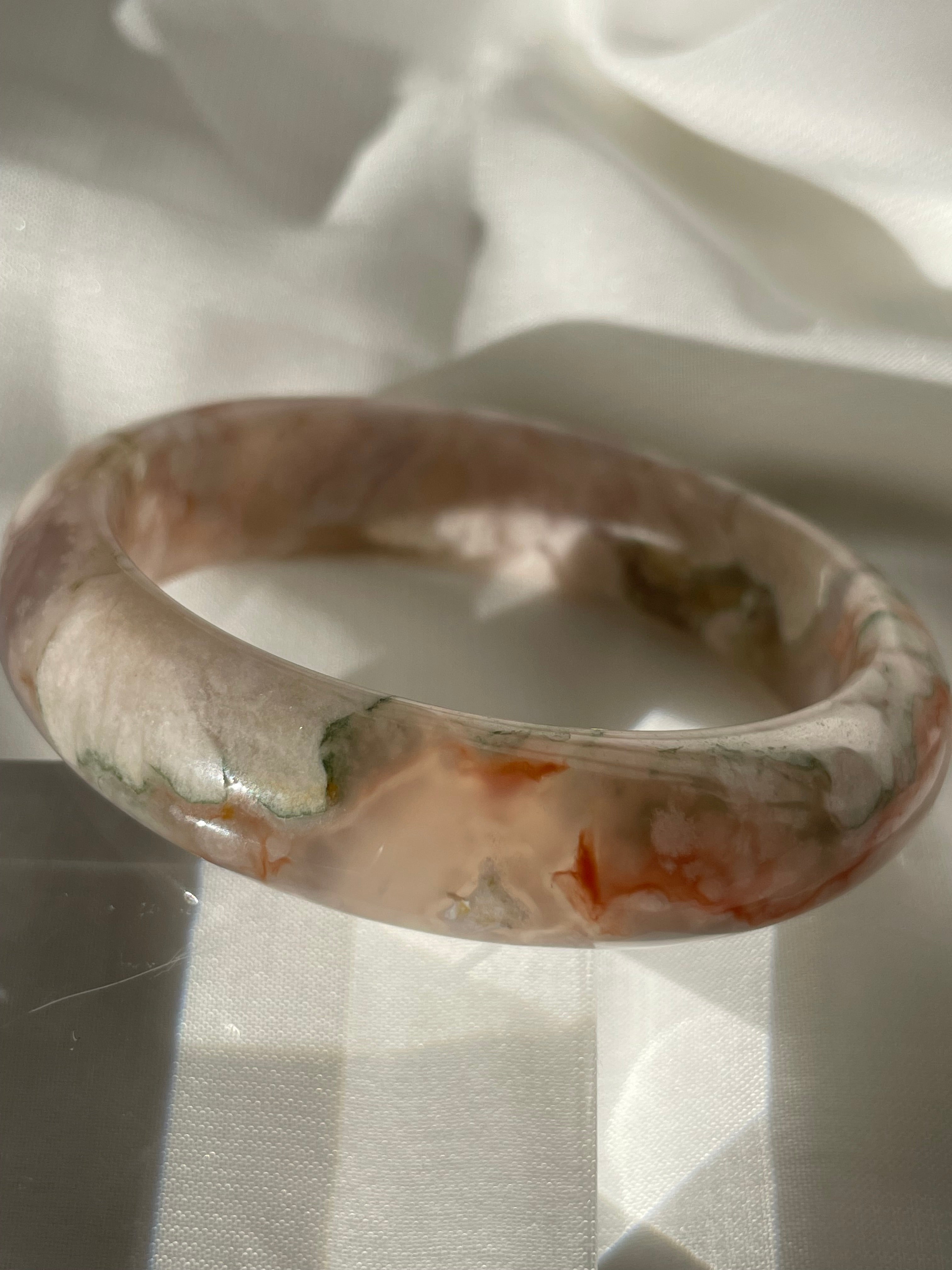 Flower Agate Bangle 1
