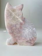 16cm Statement Piece Pink Amethyst & Quartz Cat