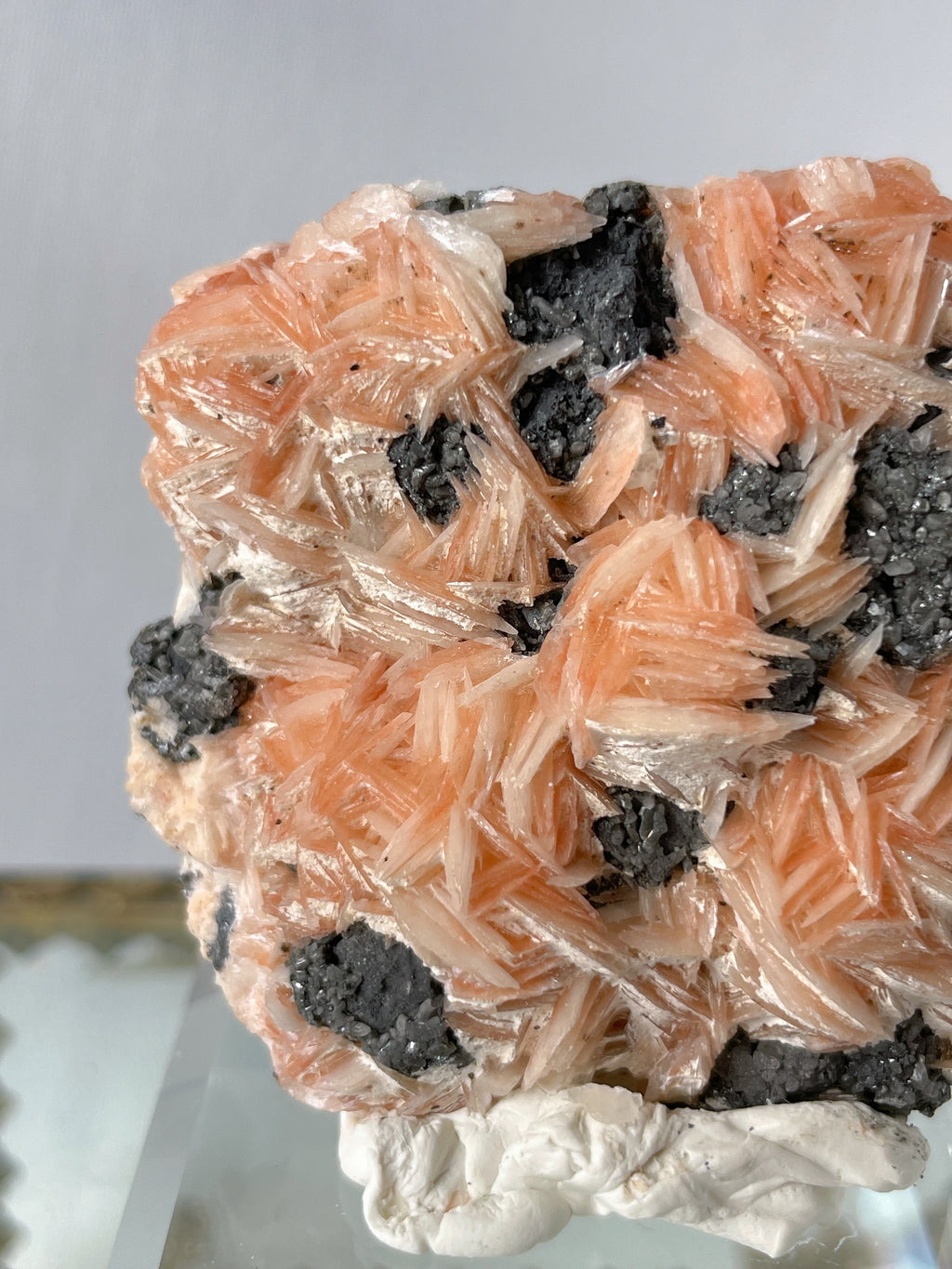 Barite on Cerussite and Galena - Morocco