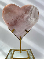 Pink Amethyst Heart on Stand 8