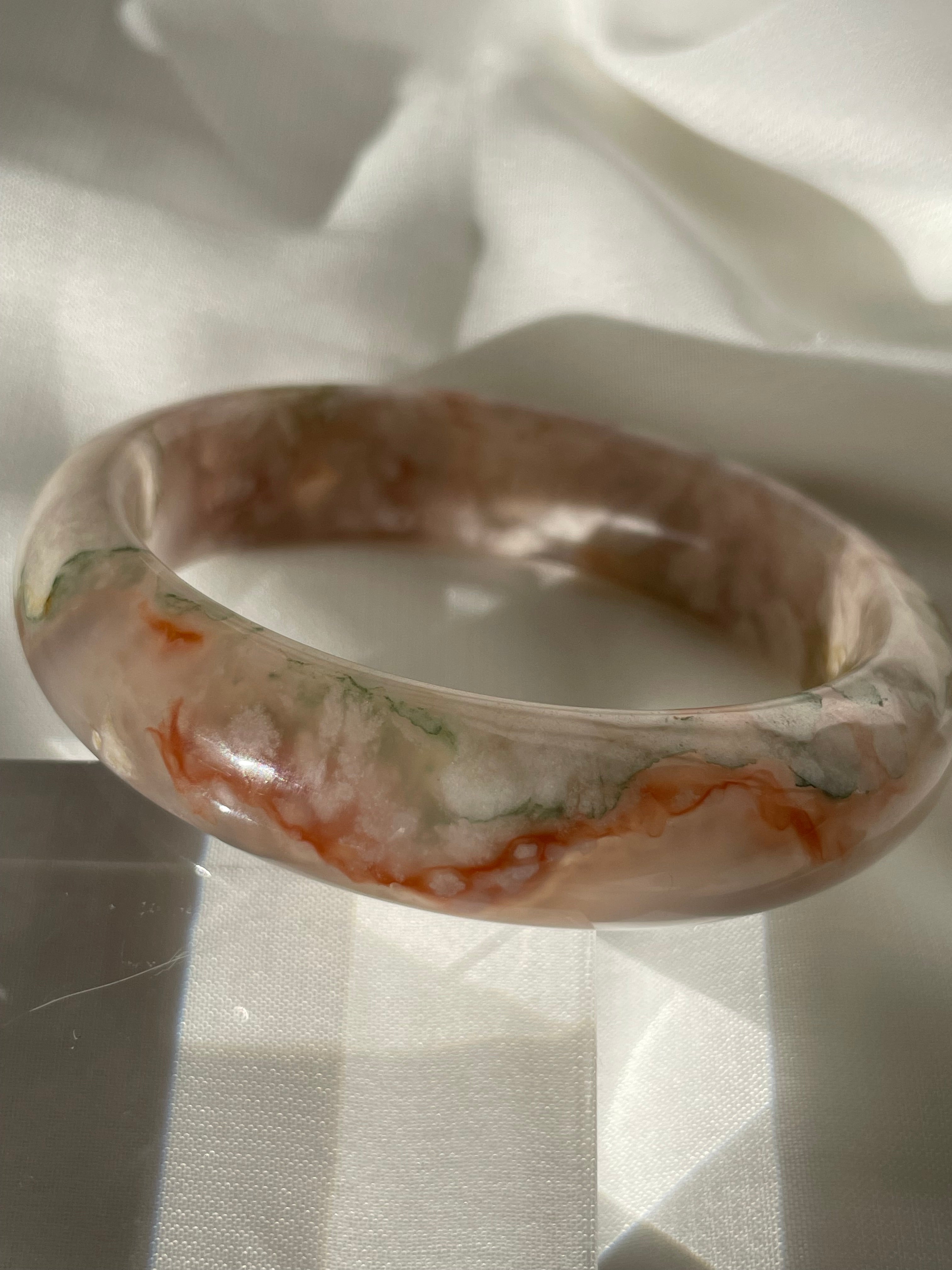 Flower Agate Bangle 1