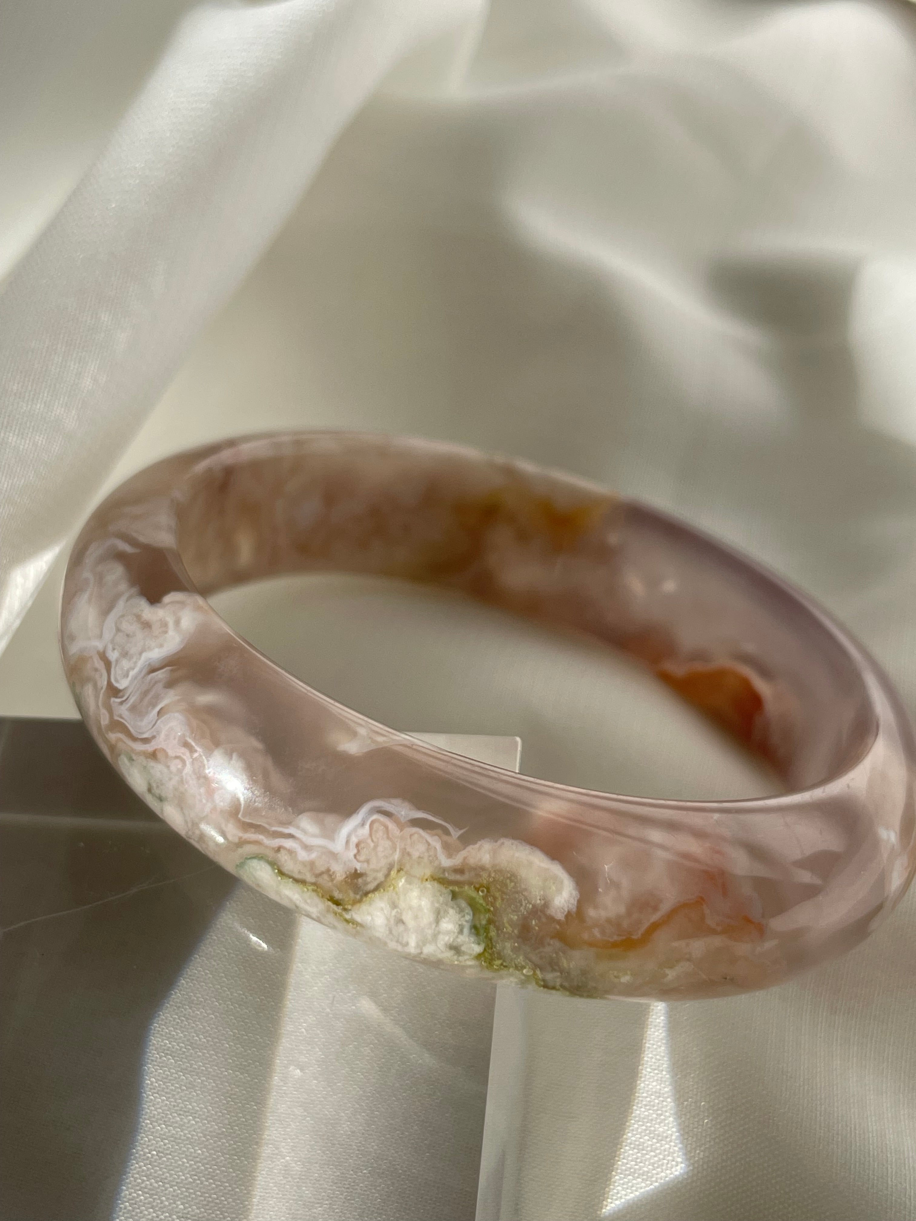 Flower Agate Bangle 5