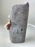 Mesolite on Pink Heulandite