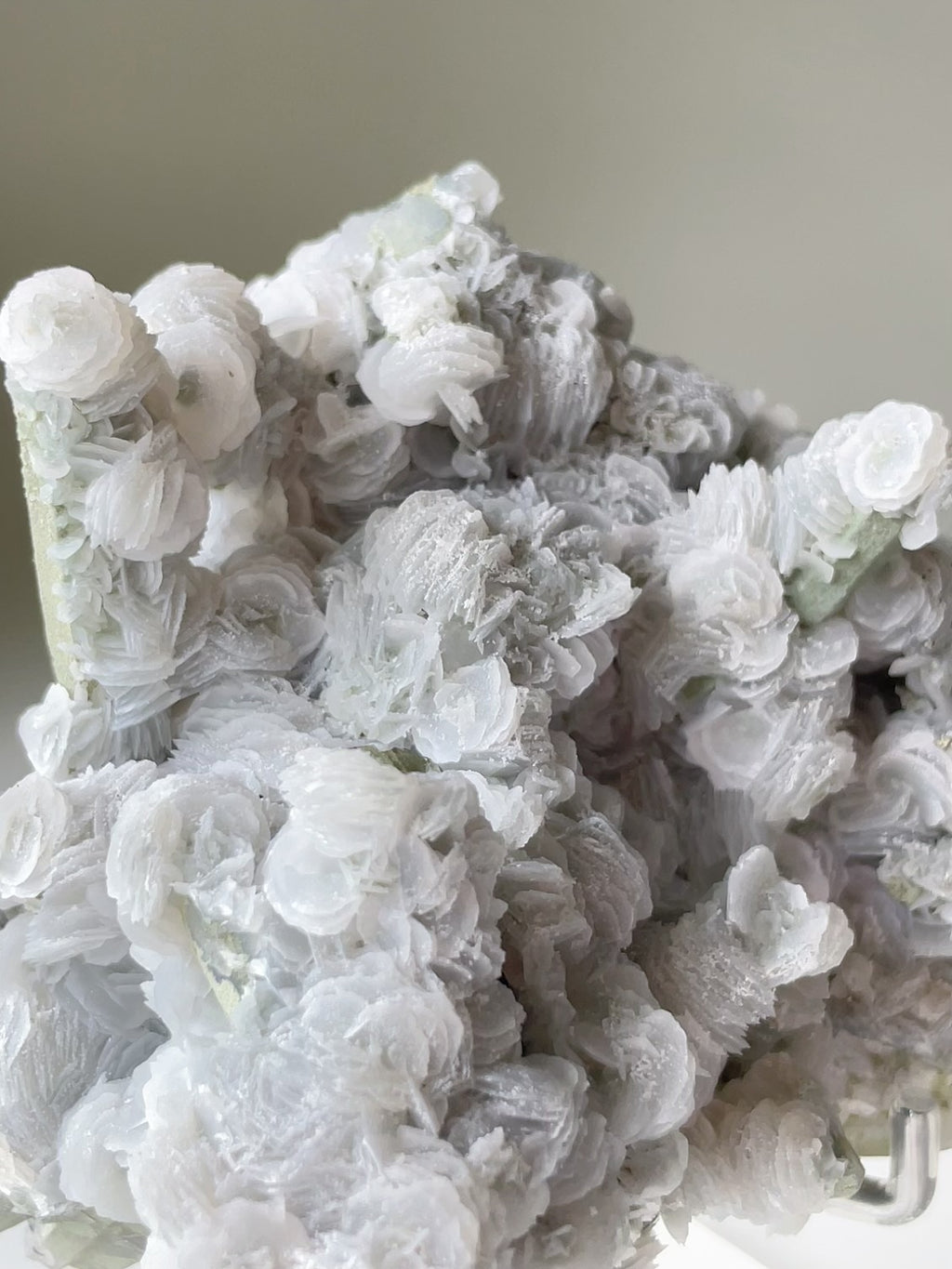Petal Calcite and Specular Hematite on Chlorite-included Quartz - Inner Mongolia, China