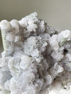 Petal Calcite and Specular Hematite on Chlorite-included Quartz - Inner Mongolia, China