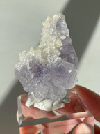 Purple Zoned Fluorite with Calcite – Shangbao Mine, Hunan, China