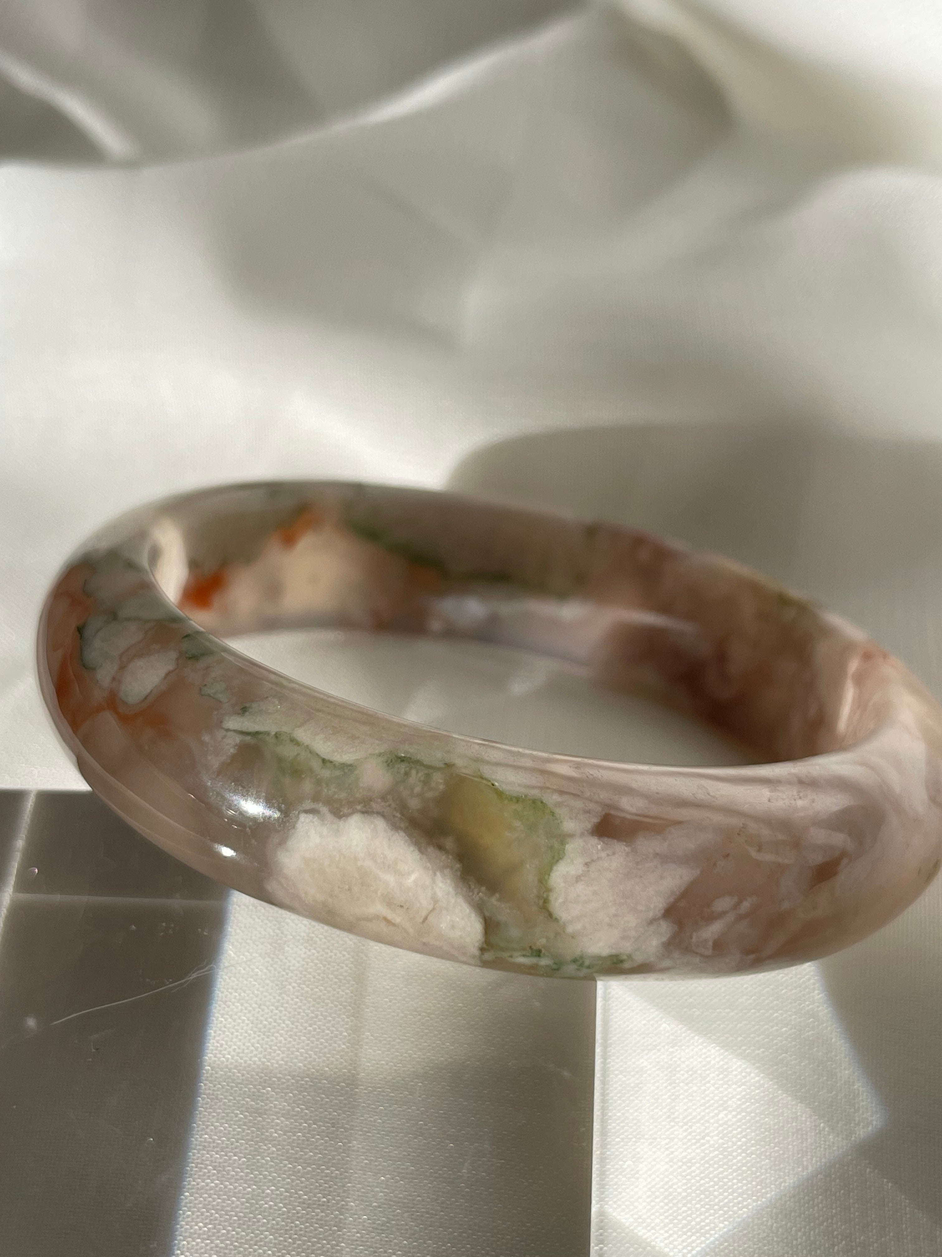 Flower Agate Bangle 1
