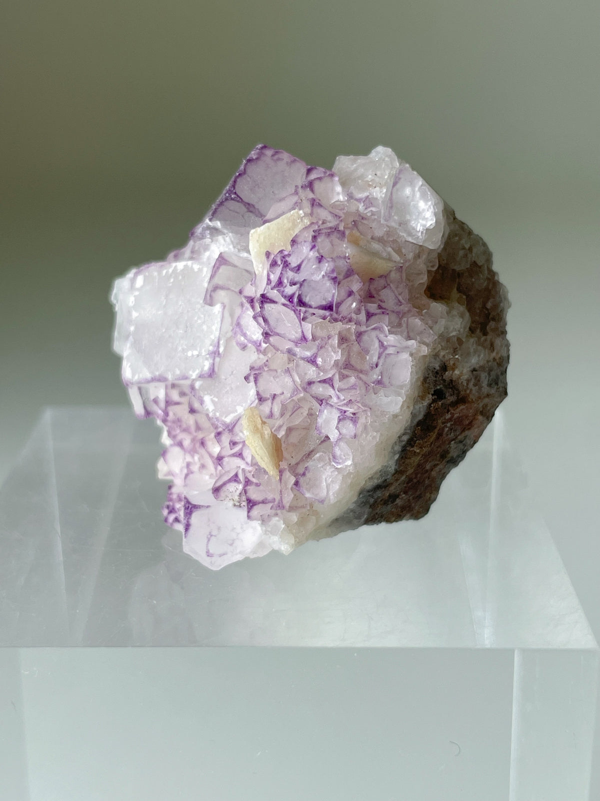 Purple-zoned (QR Code) Fluorite - Guizhou, China