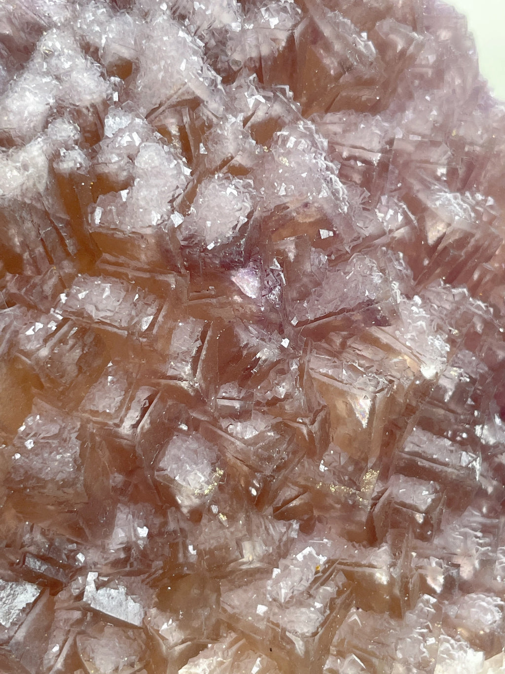 Mauve & Amber Stepped Fluorite – Minggang Mine, Henan, China