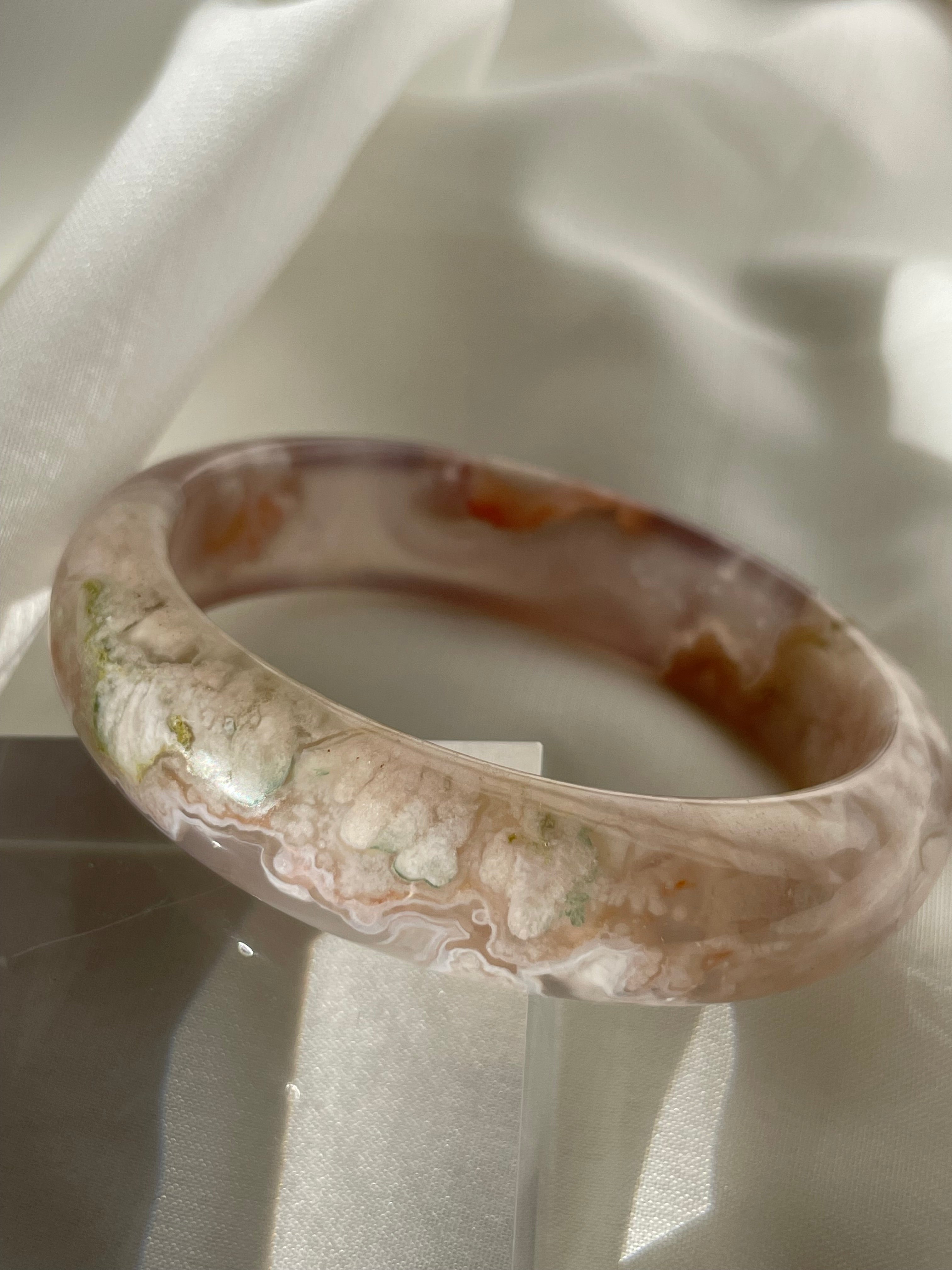 Flower Agate Bangle 5