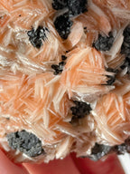 Barite on Cerussite and Galena - Morocco