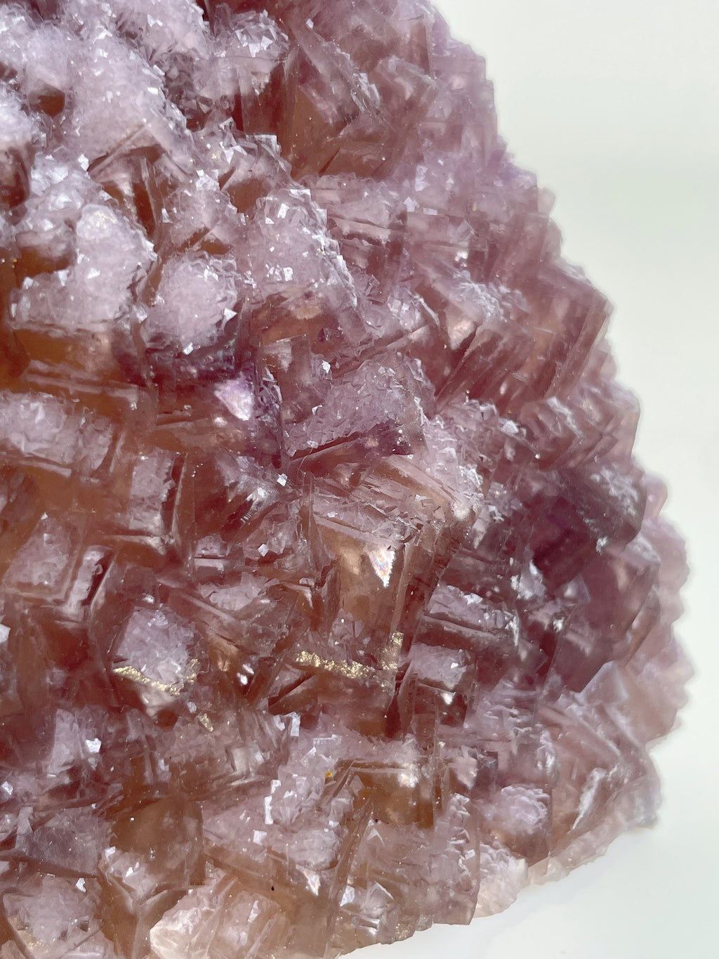 Mauve & Amber Stepped Fluorite – Minggang Mine, Henan, China