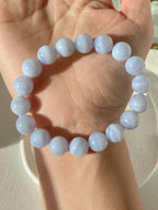 Blue Lace Agate Bracelet - 10.5mm