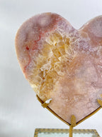 Pink Amethyst Heart on Stand 5