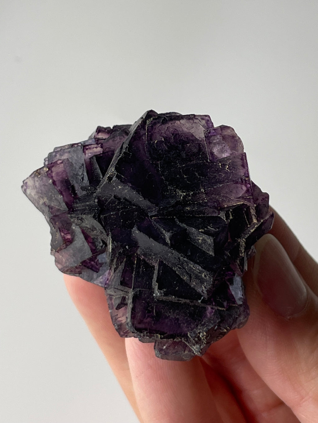 Stepped Purple Fluorite - Henan, China